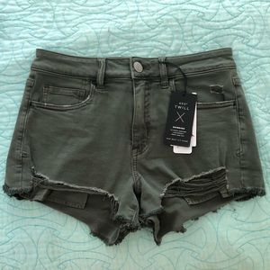NWT American Eagle Green Denim Jean Shorts